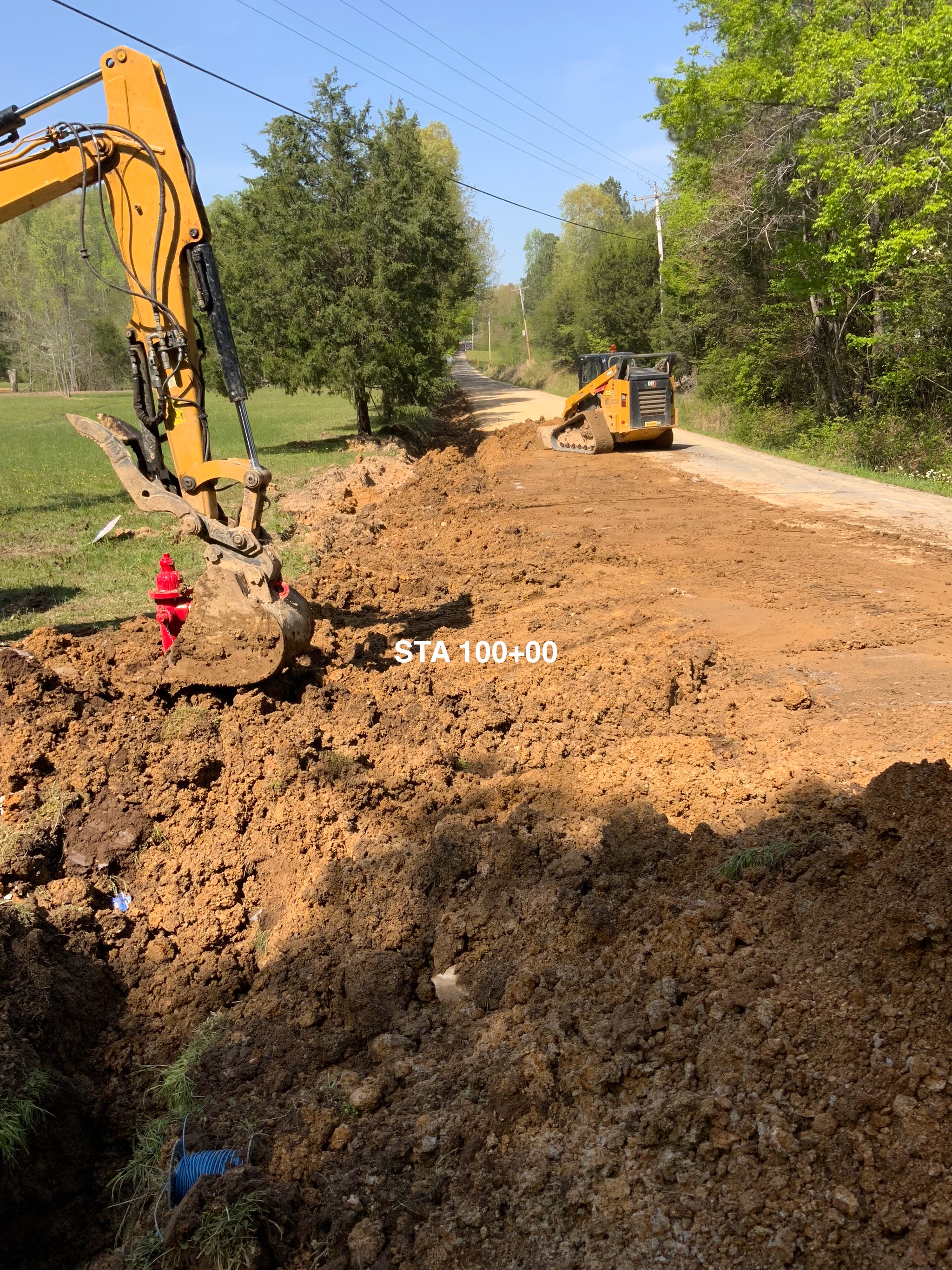 Fire hydrant installation along the pipeline route