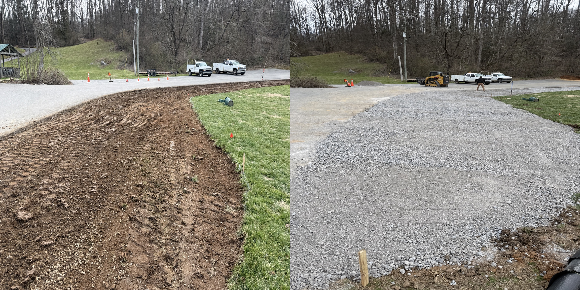 Gravel Parking Area Installation for a Townsend Business | Townsend, TN